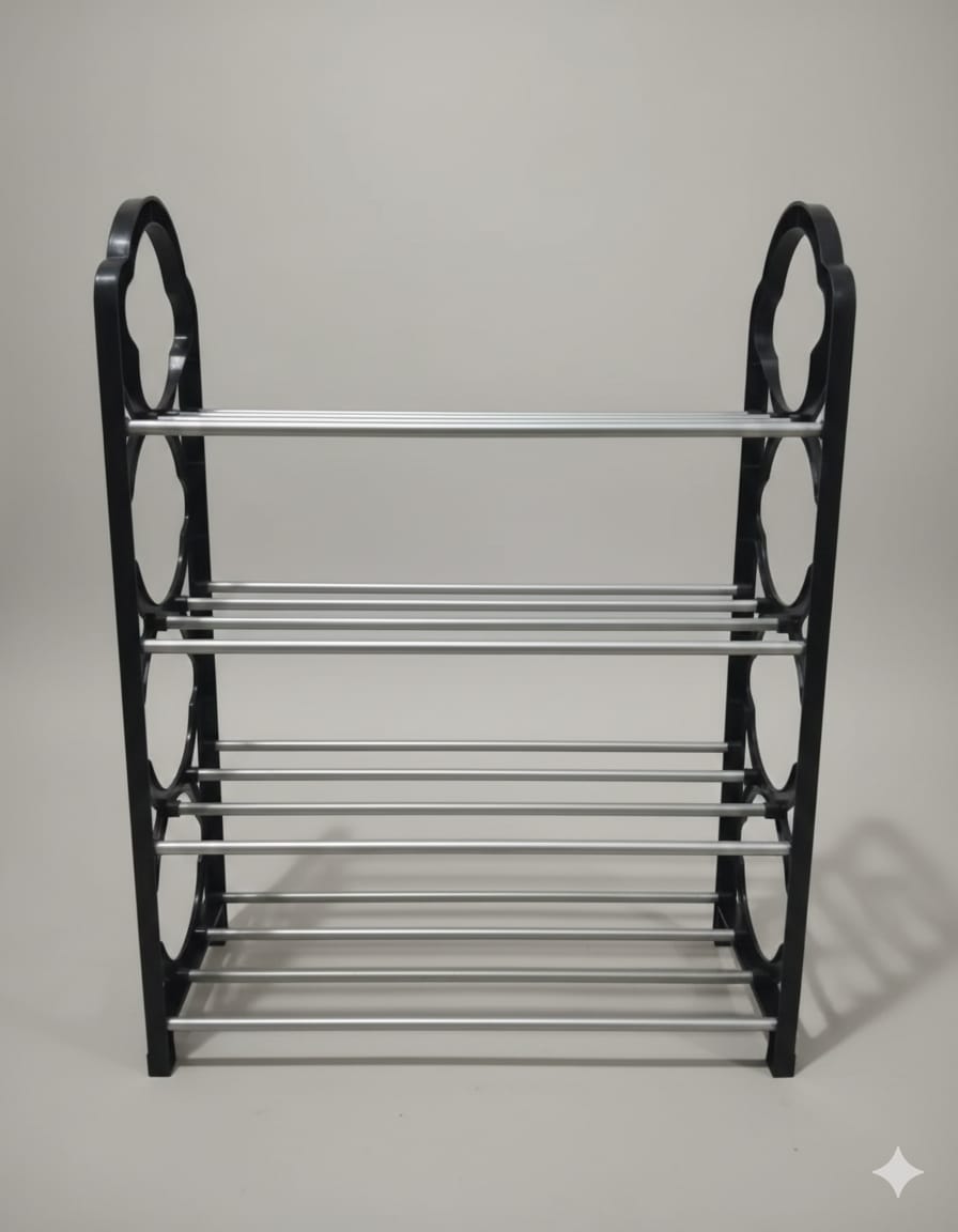 4-Layer Multipurpose Metal Shelf Rack – Space-Saving Storage Organizer