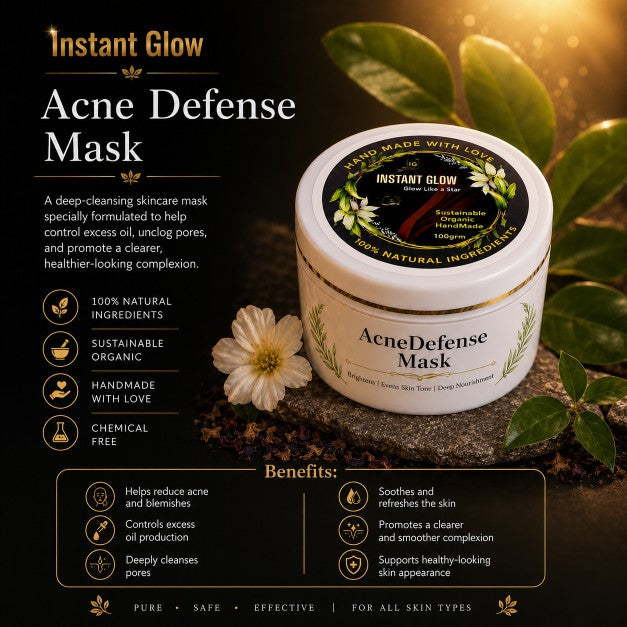 Acne Defense Face Mask 50g – Natural Deep Cleansing & Oil Control Mask