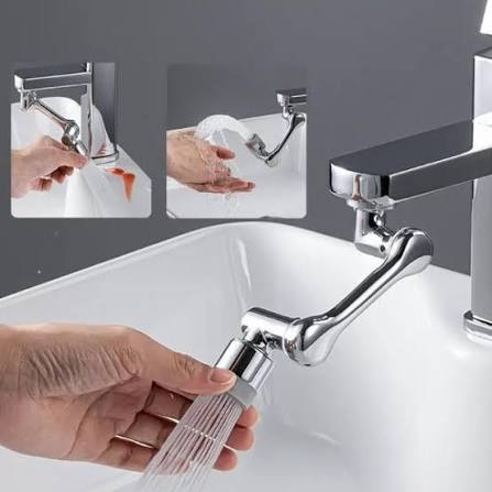 1080° Rotatable Faucet Extender – Multi-Angle Sink Water Sprayer