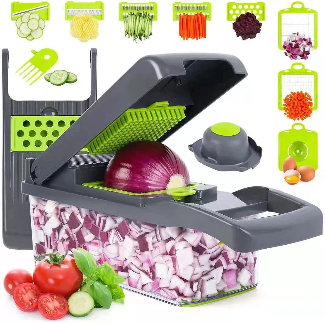 16-in-1 Vegetable Chopper, Dicer & Slicer – Multi-Functional Kitchen Tool