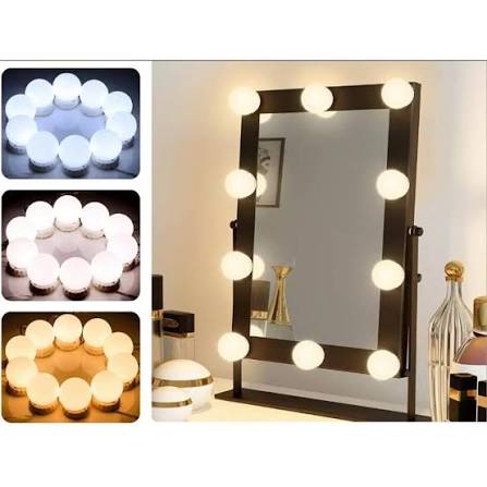 10-Bulb Mirror Vanity Lights – 3-Mode Makeup & Dressing Table Lights