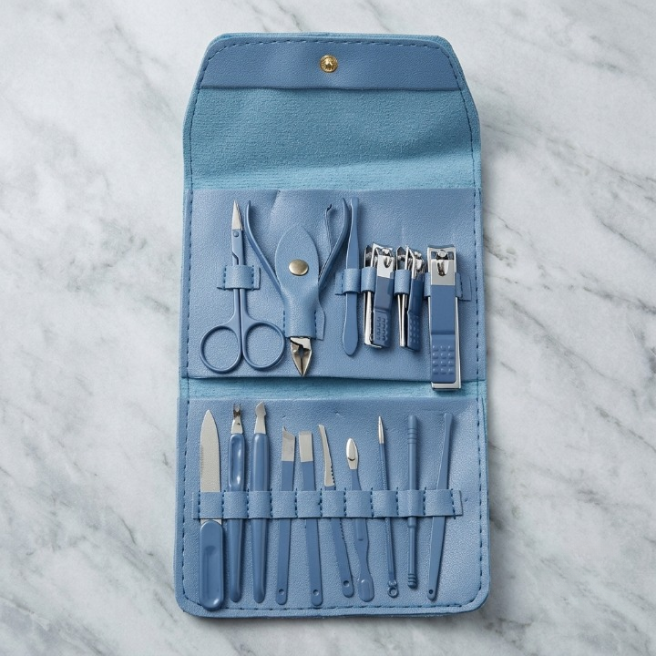 16-in-1 Stainless Steel Nail Care Kit – Manicure & Pedicure Grooming Set