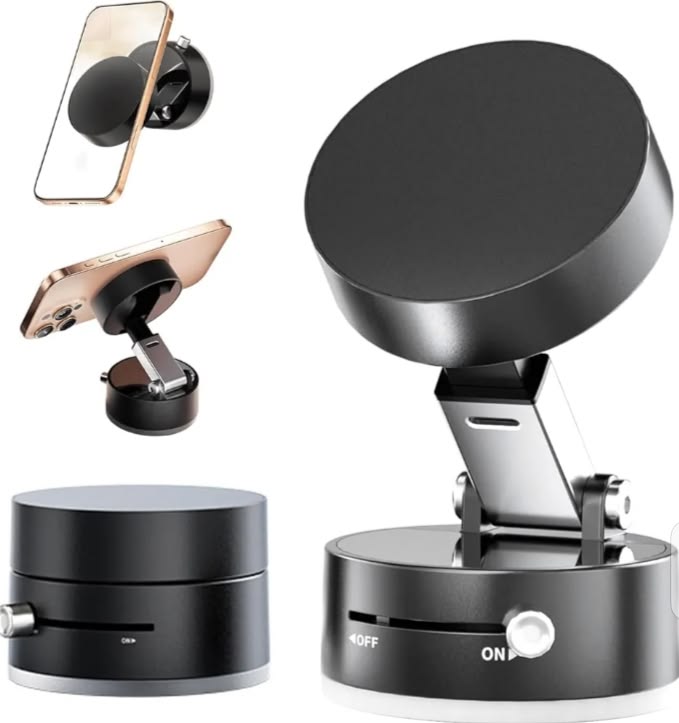 360° Rotating Magnetic Car Phone Holder – Strong Suction Dashboard Mount