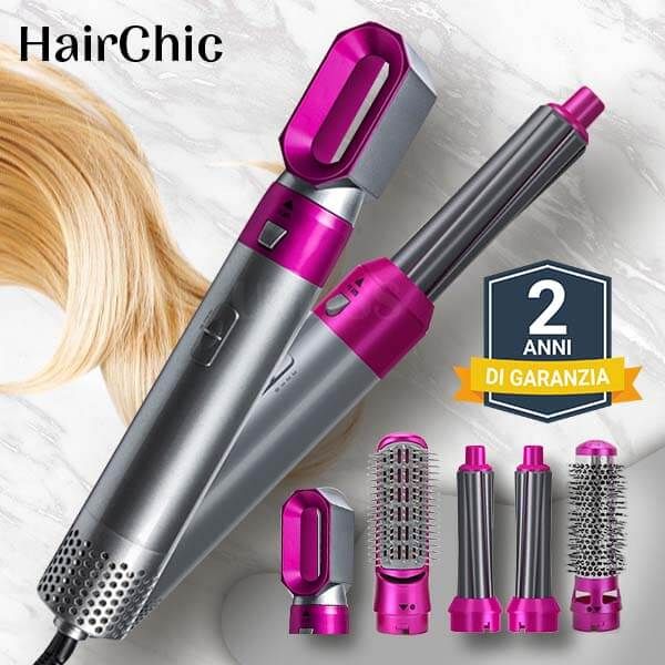 5-in-1 Hair Styler Hot Air Brush – Volumizer, Straightener & Curler