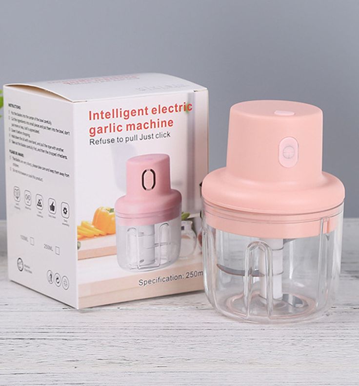 Mini USB Rechargeable Food Chopper 250ml – Portable Vegetable, Garlic & Meat Grinder