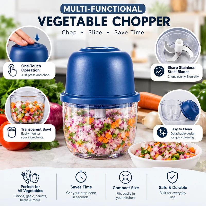 Mini Chopper Machine – Electric Food & Vegetable Chopper | Fast & Easy Kitchen Cutter