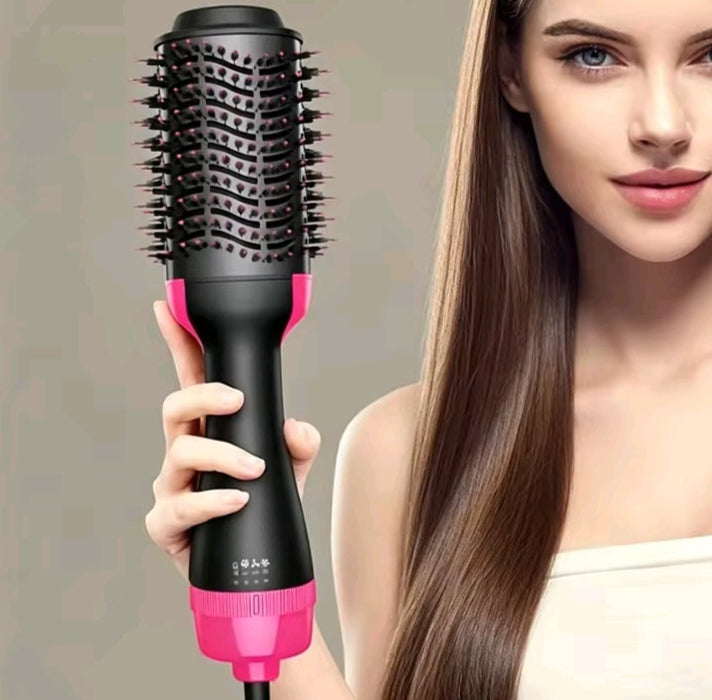 3-in-1 Professional Hot Air Hair Brush Styler – Dryer, Straightener & Curler