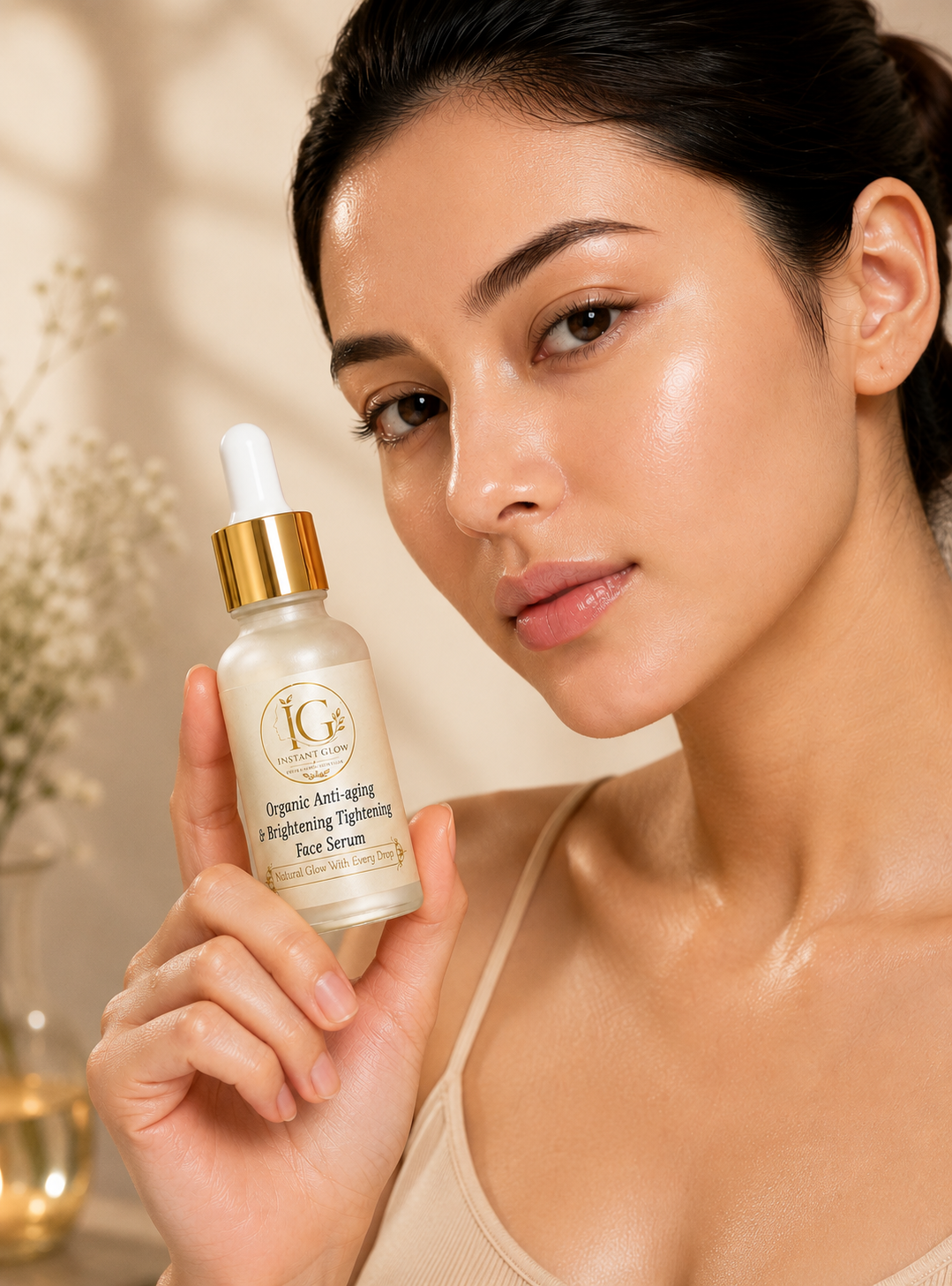 Organic Anti-Aging & Brightening Face Serum 30ml – Glow & Skin Tightening Serum