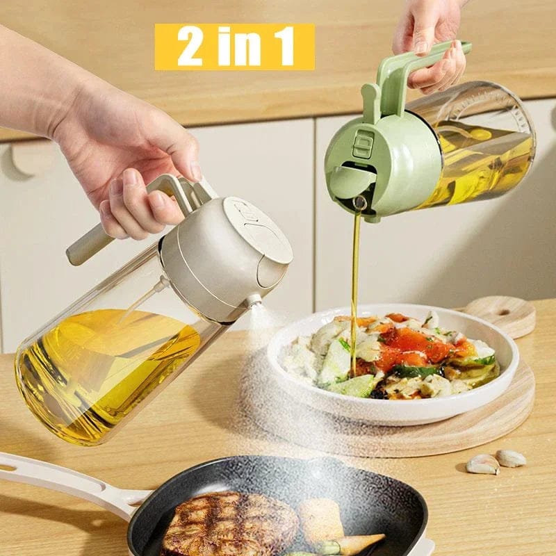 2-in-1 Oil Sprayer Bottle – Kitchen Cooking & Baking Oil Dispenser