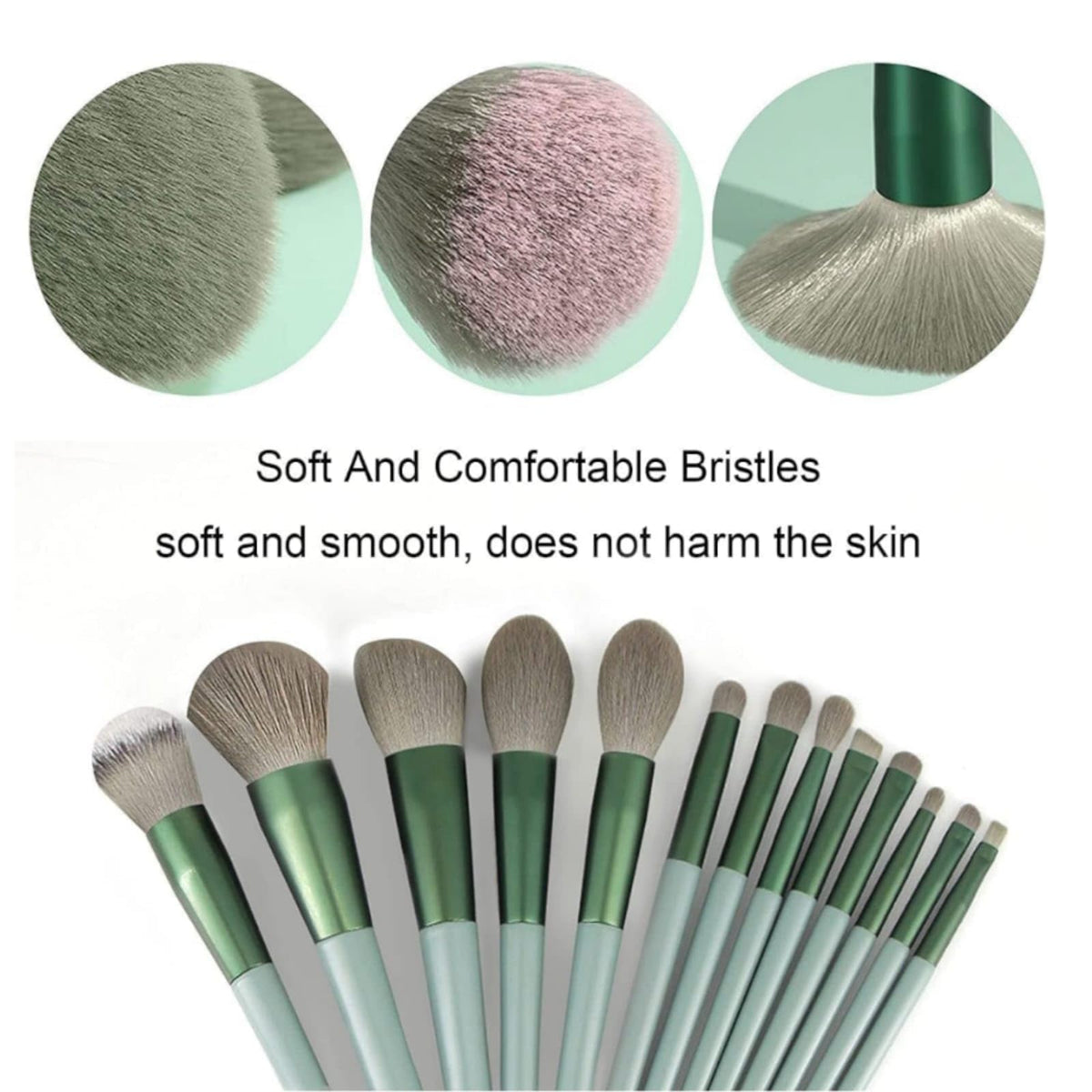 13-Piece Makeup Brush Set with Storage Pouch – Soft Bristle Makeup Brushes