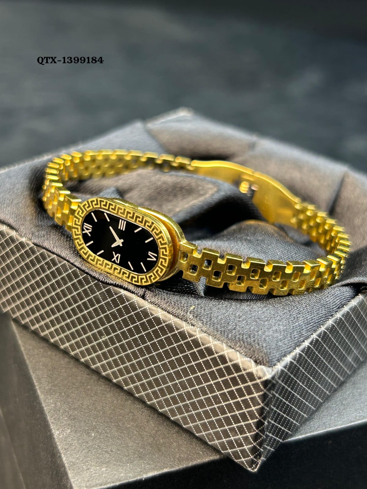 Gold Handcuff Bracelet Style Watch for Women – QTX-184