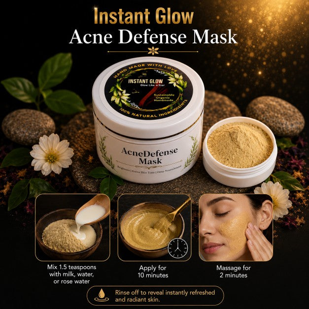 Acne Defense Face Mask 50g – Natural Deep Cleansing & Oil Control Mask