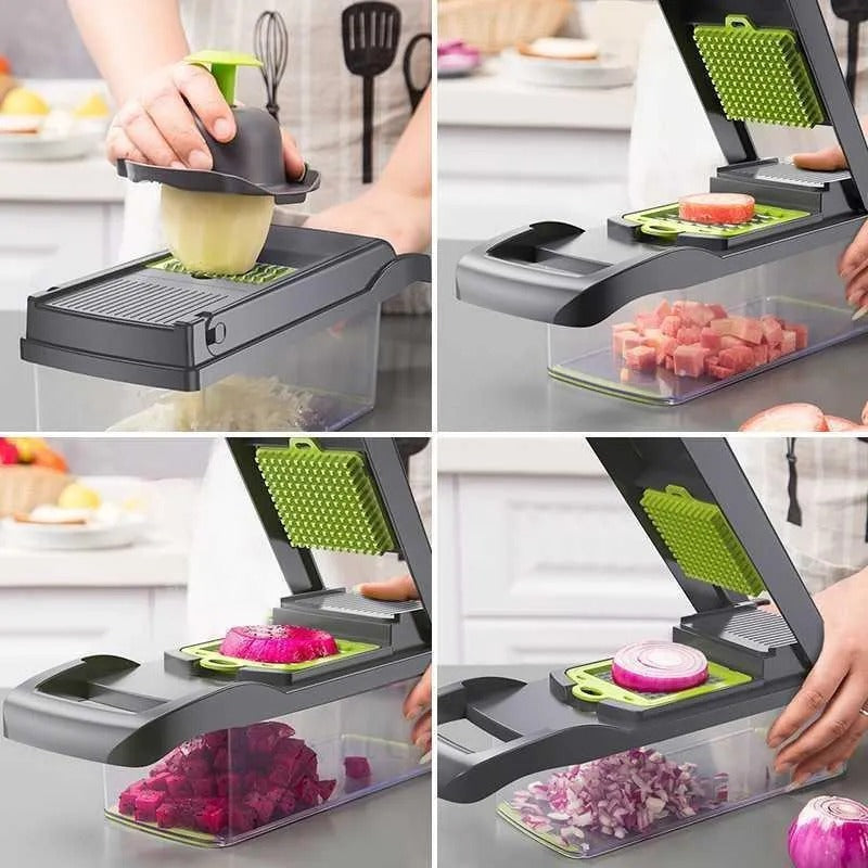16-in-1 Vegetable Chopper, Dicer & Slicer – Multi-Functional Kitchen Tool