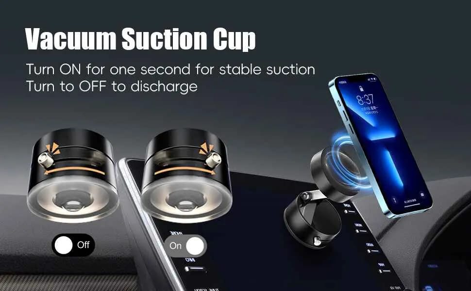 Magnetic Suction Phone Holder – Foldable 360° Adjustable Mount