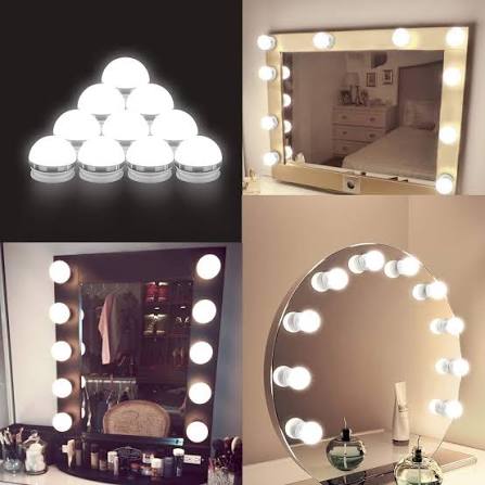 10-Bulb Mirror Vanity Lights – 3-Mode Makeup & Dressing Table Lights