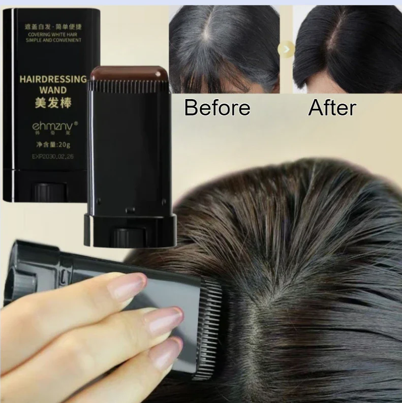 Instant Root Touch-Up Hair Color Stick – Black Temporary Gray Hair Cover