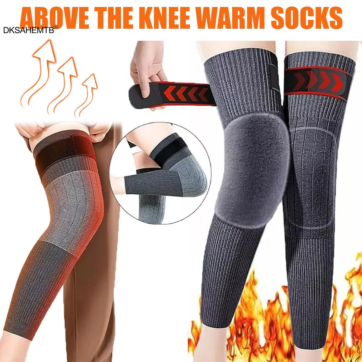 Unisex Winter Wool Thermal Knee Warmers – Pair of Knee Support & Warmers