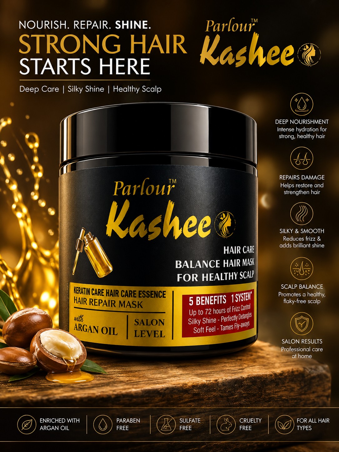 Kashee's 7-in-1 Makeup & Beauty Deal – Foundation, Powders, Fixer, Face Mask & Hair Mask