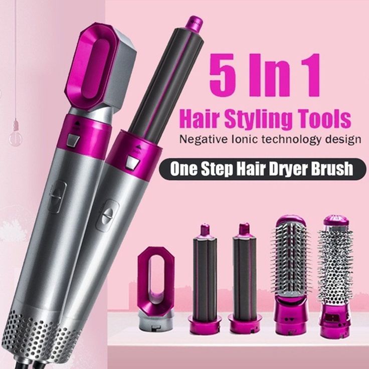 5-in-1 Hair Styler Hot Air Brush – Volumizer, Straightener & Curler