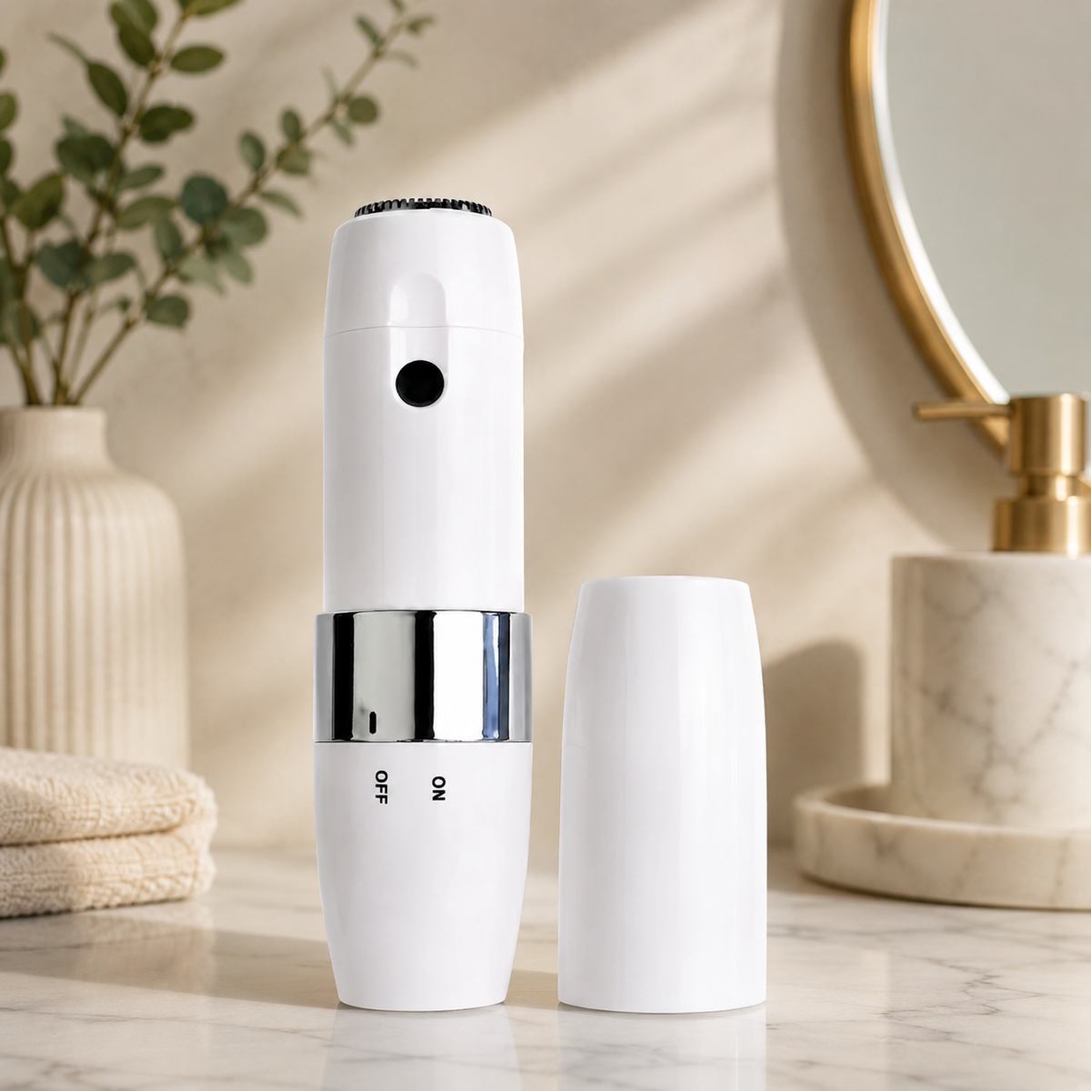 Flawless Mini Hair Remover – Portable Facial Shaver with Smart Light