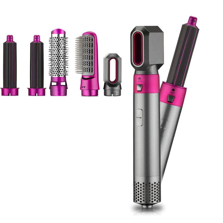 5-in-1 Hair Styler Hot Air Brush – Volumizer, Straightener & Curler
